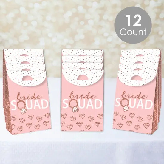 Big Dot of Happiness Bride Squad - Rose Gold Bridal Shower or Bachelorette Gift Favor Bags - Party Goodie Boxes - Set of 12 {3}