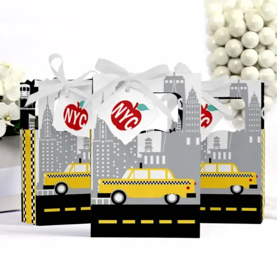 Big Dot of Happiness NYC Cityscape - New York City Party Favor Boxes - Set of 12 {4}
