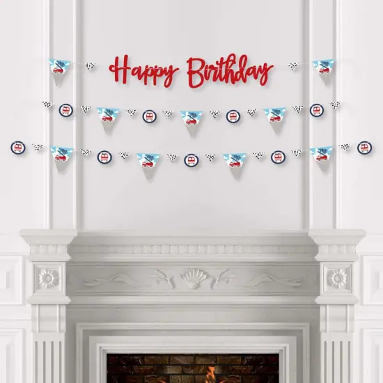 Big Dot of Happiness Fired Up Fire Truck - Firefighter Firetruck Birthday Party Letter Banner Decor -36 Banner Cutouts & Happy Birthday Banner Letters {4}