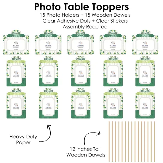 Big Dot of Happiness Family Tree Reunion - Family Gathering Party Picture Centerpiece Sticks - Photo Table Toppers - 15 Pieces {6}