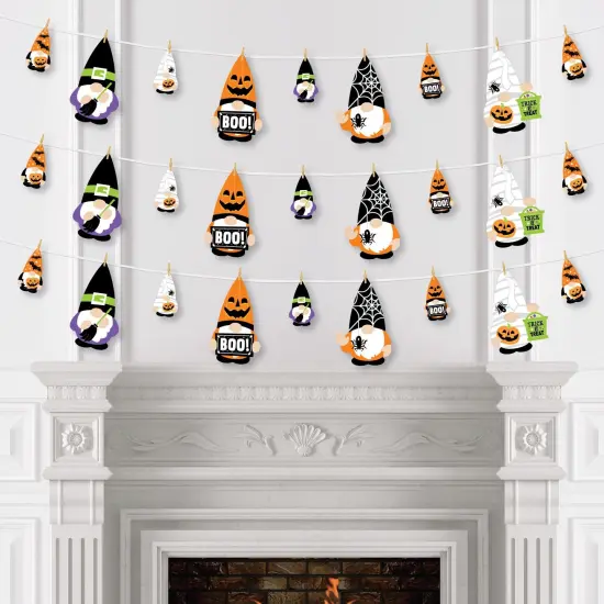 Big Dot of Happiness Halloween Gnomes - Spooky Fall Party DIY Decorations - Clothespin Garland Banner - 44 Pieces {4}