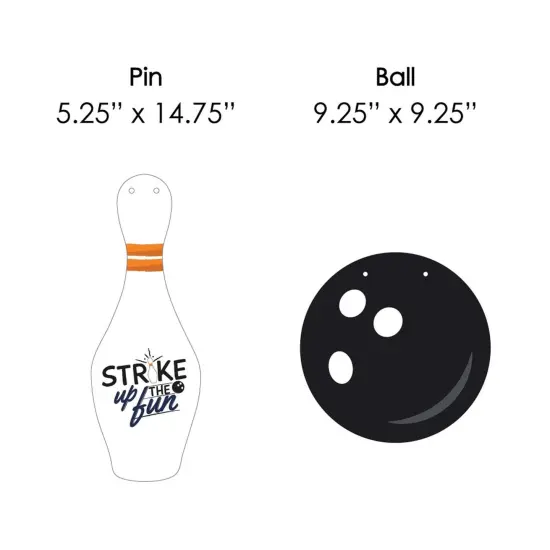 Big Dot of Happiness Hanging Strike Up the Fun - Bowling - Outdoor Hanging Decor - Baby Shower or Birthday Party or Decorations - 10 Pieces {7}