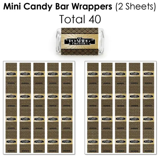 Big Dot of Happiness Roaring 20's - 1920s Art Deco Jazz Party Candy Favor Sticker Kit - 304 Pieces {4}