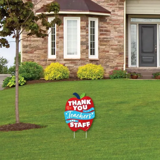 Big Dot of Happiness Thank You Teachers - Outdoor Lawn Sign - Teacher and Staff Appreciation Yard Sign - 1 Piece {4}