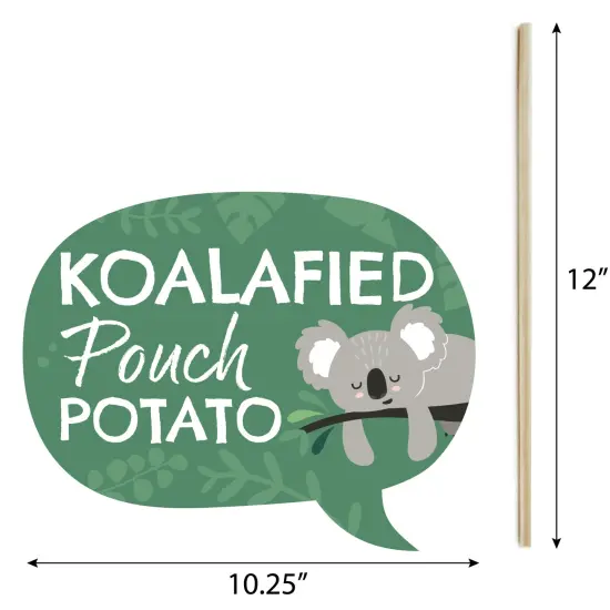 Big Dot of Happiness Koala Cutie - Bear Birthday Party and Baby Shower Photo Booth Props Kit - 20 Count {7}
