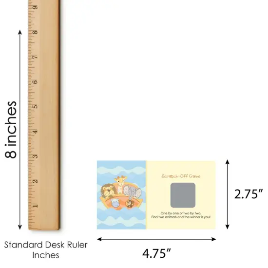 Big Dot of Happiness Noah's Ark - Baby Shower or Birthday Party Game Scratch Off Cards - 22 Count {7}