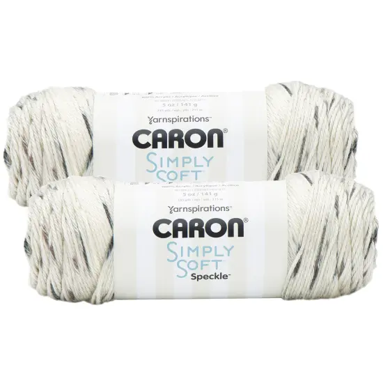 (Pack of 2) Caron Simply Soft Speckle Yarn-Seashell {1}