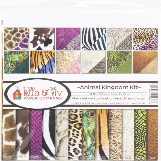 Ella & Viv Collection Kit 12"X12"-Animal Kingdom {1}