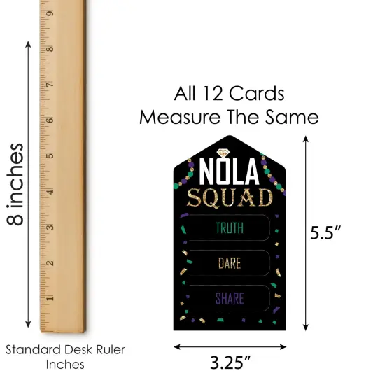 Big Dot of Happiness NOLA Bride Squad - New Orleans Bachelorette Party Game Pickle Cards - Truth, Dare, Share Pull Tabs - Set of 12 {6}