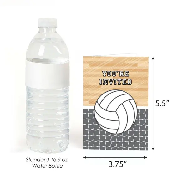 Big Dot of Happiness Bump, Set, Spike - Volleyball - Fill In Baby Shower or Birthday Party Invitations (8 count) {4}