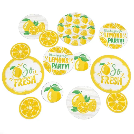 Big Dot of Happiness So Fresh - Lemon - Citrus Lemonade Party Giant Circle Confetti - Party Decorations - Large Confetti 27 Count {1}