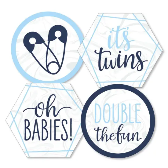 Big Dot of Happiness It's Twin Boys - Decorations DIY Blue Twins Baby Shower Essentials - Set of 20 {3}