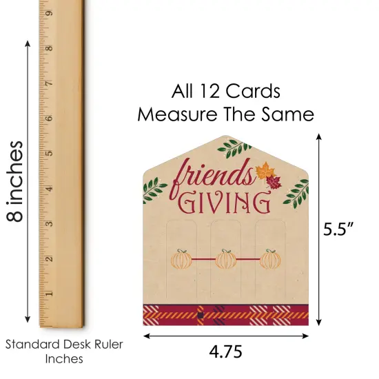 Big Dot of Happiness Friends Thanksgiving Feast - Friendsgiving Game Pickle Cards - Pull Tabs 3-in-a-Row - Set of 12 {7}