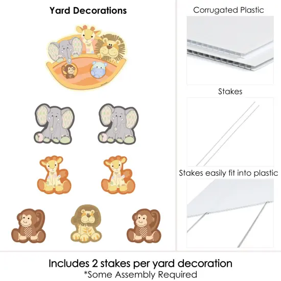 Big Dot of Happiness Noah's Ark - Yard Sign & Outdoor Lawn Decorations - Baby Shower Yard Signs - Set of 8 {6}
