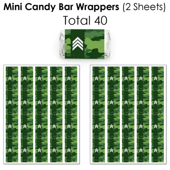 Big Dot of Happiness Camo Hero - Army Military Camouflage Party Candy Favor Sticker Kit - 304 Pieces {4}