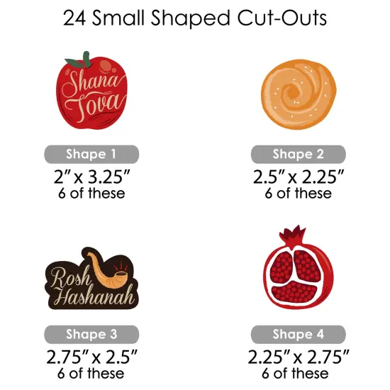 Big Dot of Happiness Rosh Hashanah - New Year Party DIY Decorations - Clothespin Garland Banner - 44 Pieces {7}