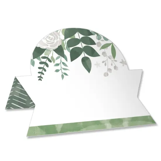 Big Dot of Happiness Boho Botanical - Greenery Party Tent Buffet Card - Table Setting Name Place Cards - Set of 24 {1}