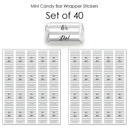 Big Dot of Happiness We Still Do - Wedding Anniversary - Mini Candy Bar Wrapper Stickers - Anniversary Party Small Favors - 40 Count {4}