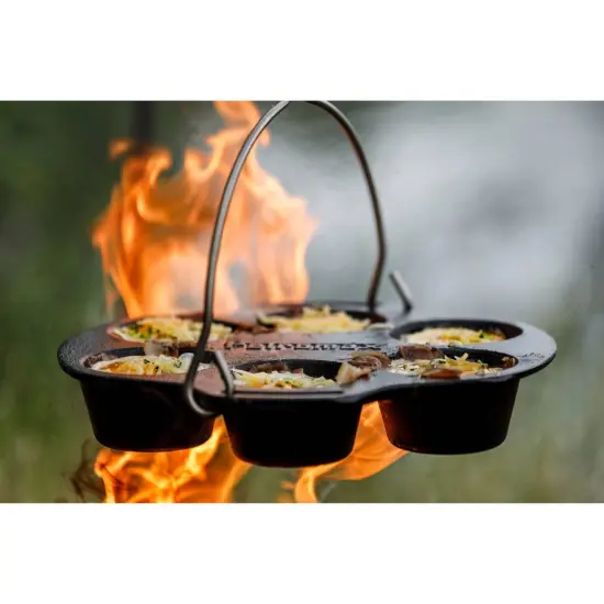Petromax Cast Iron Muffin Pan Pre Seasoned Oven or Campfire Baking {5}