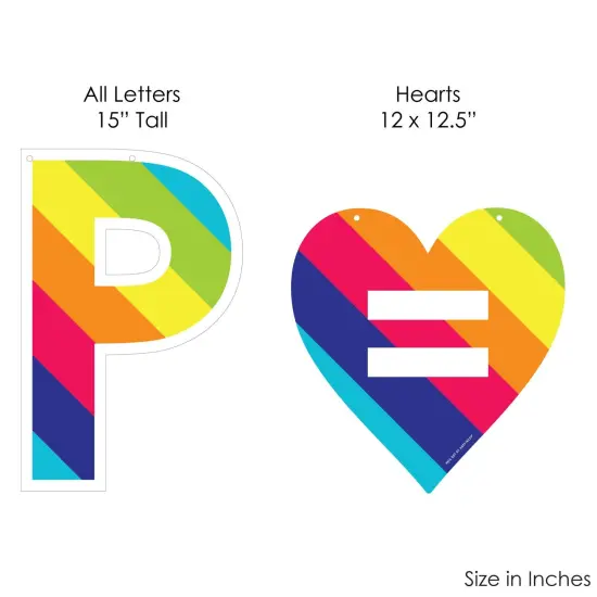 Big Dot of Happiness Love is Love - Pride - Large Rainbow Party Decorations - Pride - Outdoor Letter Banner {7}