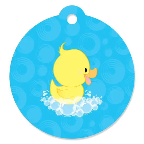 Big Dot of Happiness Ducky Duck - Baby Shower or Birthday Party Favor Gift Tags (Set of 20) {1}