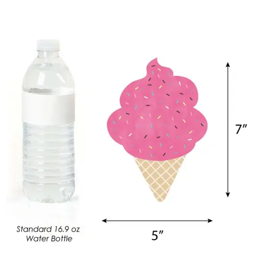 Big Dot of Happiness Scoop Up the Fun - Ice Cream Cone - Decorations DIY Sprinkles Party Essentials - Set of 20 {6}