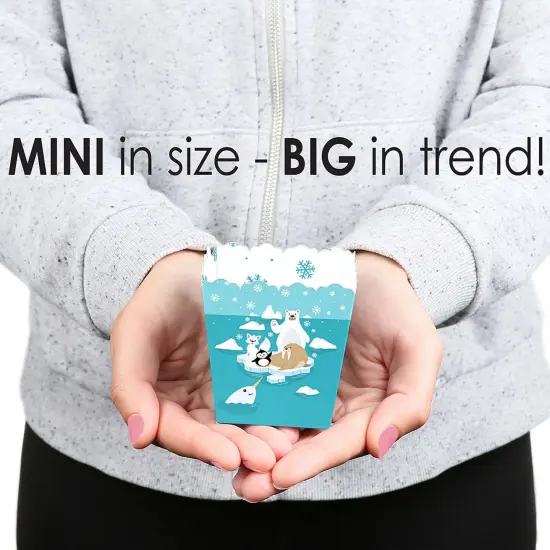 Big Dot of Happiness Arctic Polar Animals - Party Mini Favor Boxes - Winter Baby Shower or Birthday Party Treat Candy Boxes - Set of 12 {6}