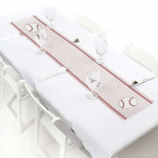 Big Dot of Happiness Batter Up - Baseball - Petite Baby Shower or Birthday Party Paper Table Runner - 12 x 60 inches {1}