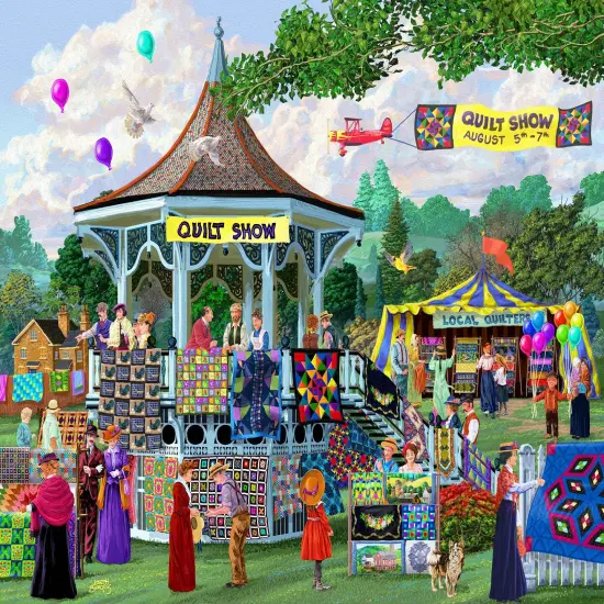 Sunsout Summer Quilt Show 1000 pc Jigsaw Puzzle 38894 {1}