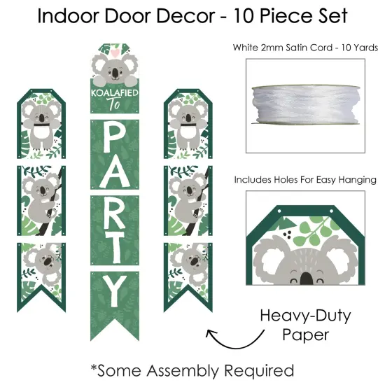 Big Dot of Happiness Koala Cutie - Hanging Vertical Paper Door Banners - Bear Birthday Party and Baby Shower Wall Decoration Kit - Indoor Door Decor {6}