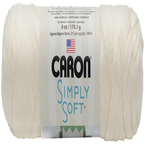 Multipack of 24 - Caron Simply Soft Solids Yarn-Off White {2}