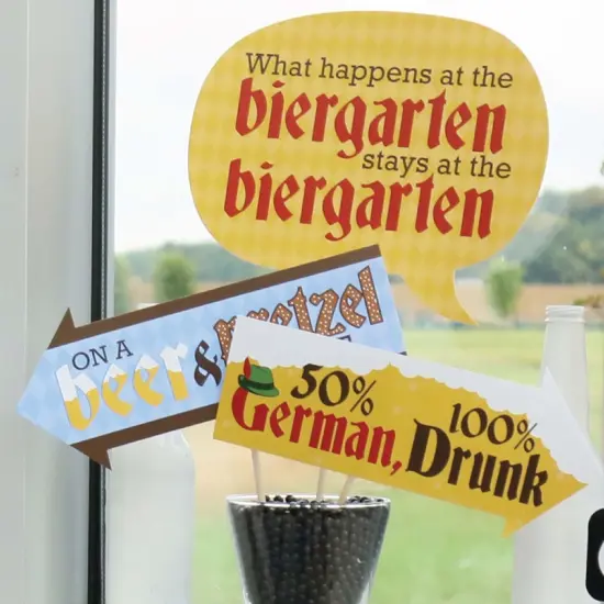 Big Dot of Happiness Funny Oktoberfest - Beer Festival Photo Booth Props Kit - 10 Piece {7}