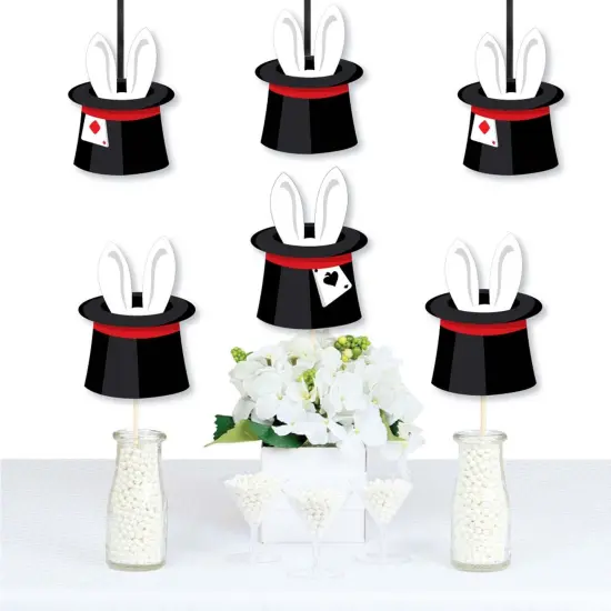 Big Dot of Happiness Ta-Da, Magic Show - Rabbit in a Magician's Hat Decorations DIY Magical Birthday Party Essentials - Set of 20 {1}