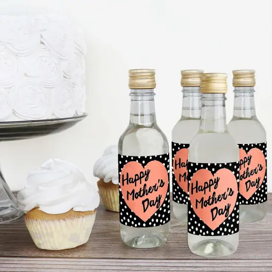 Big Dot of Happiness Best Mom Ever - Mini Wine and Champagne Bottle Label Stickers - Mother's Day Favor Gift for Women and Men - Set of 16 {4}