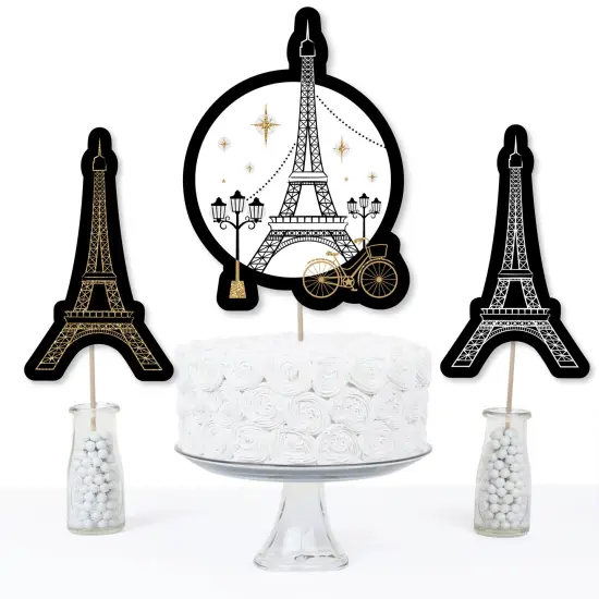 Big Dot of Happiness Stars Over Paris - Parisian Themed Party Centerpiece Sticks - Table Toppers - Set of 15 {4}