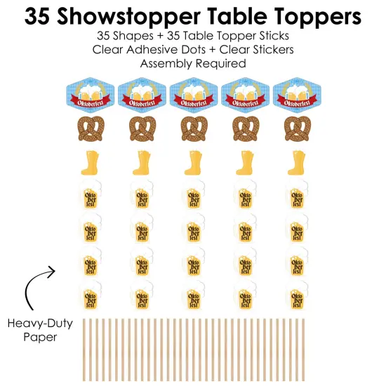 Big Dot of Happiness Oktoberfest - German Beer Festival Centerpiece Sticks - Showstopper Table Toppers - 35 Pieces {6}
