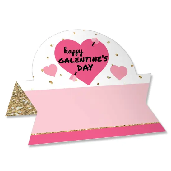 Big Dot of Happiness Be My Galentine - Galentine's & Valentine's Day Party Tent Buffet Card - Table Setting Name Place Cards - Set of 24 {1}