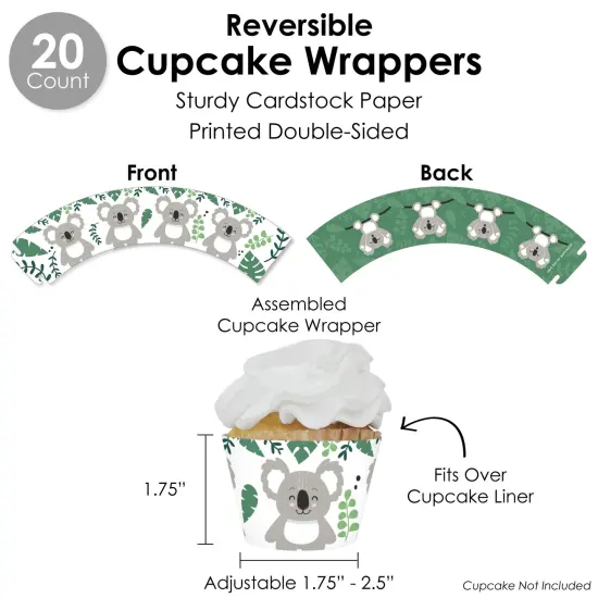 Big Dot of Happiness Koala Cutie - Bear Birthday Party and Baby Shower Favors and Cupcake Kit - Fabulous Favor Party Pack - 100 Pieces {6}