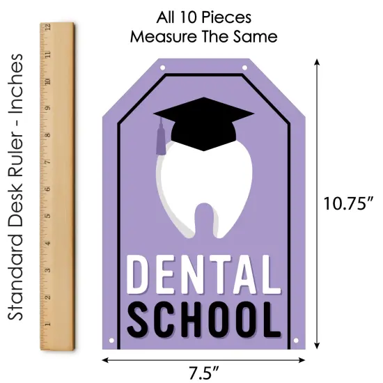 Big Dot of Happiness Dental School Grad - Hanging Vertical Paper Banners Dentistry & Hygienist Graduation Party Wall Decoration Kit Indoor Door Decor {7}