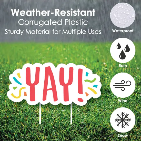 Big Dot of Happiness Congrats - Yard Sign and Outdoor Lawn Decorations - Congratulations Yard Signs - Set of 8 {4}