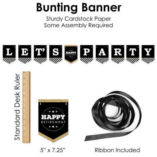 Big Dot of Happiness Happy Retirement - Retirement Party Supplies Decoration Kit - Decor Galore Party Pack - 51 Pieces {7}