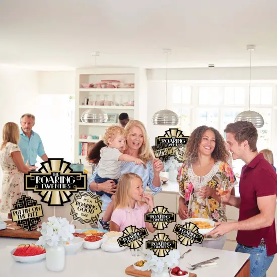 Big Dot of Happiness Roaring 20's - 1920s Art Deco Jazz Party Centerpiece Sticks - Showstopper Table Toppers - 35 Pieces {6}