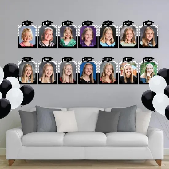 Big Dot of Happiness Silver Graduation 8 x 10 inches K-12 School Photo Holder - DIY Party Decor - Picturific Display {3}