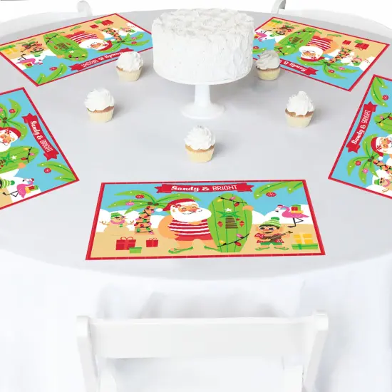 Big Dot of Happiness Tropical Christmas - Paper Beach Santa Holiday Party Coloring Sheets - Activity Placemats - Set of 16 {4}