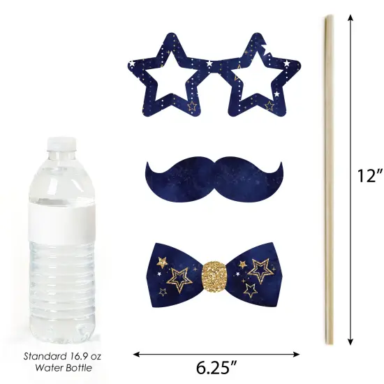 Big Dot of Happiness Starry Skies - Gold Celestial Party Photo Booth Props Kit - 20 Count {6}