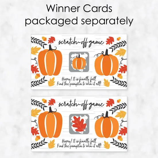 Big Dot of Happiness Fall Pumpkin - Halloween or Thanksgiving Party Game Scratch Off Cards - 22 Count {4}