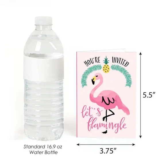 Big Dot of Happiness Pink Flamingo - Party Like a Pineapple - Tropical Summer Fill In Invitations (8 count) {4}