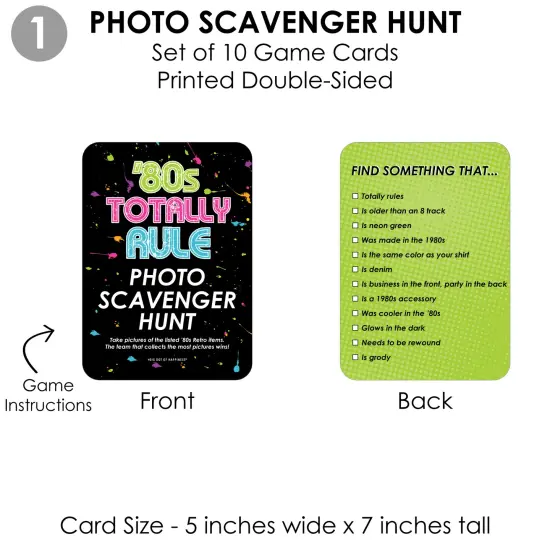 Big Dot of Happiness 80&rsquo;s Retro - 4 Totally 1980s Party Games - 10 Cards Each - Gamerific Bundle {6}