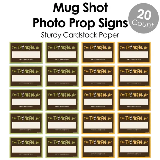 Big Dot of Happiness I'm Thankful For - 20 Piece Thanksgiving Photo Booth Props Kit {6}
