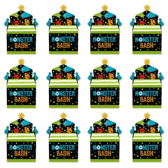 Big Dot of Happiness Monster Bash - Treat Box Party Favors - Little Monster Birthday Party or Baby Shower Goodie Gable Boxes - Set of 12 {6}